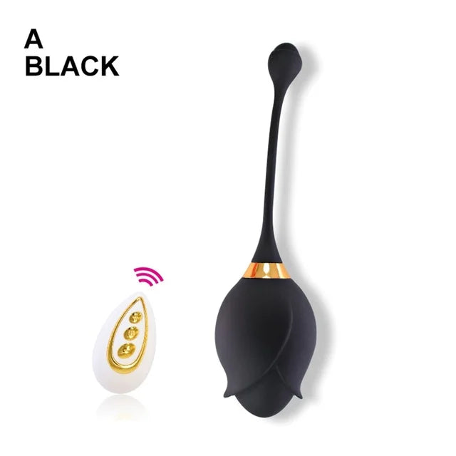 Pearlsvieb Rose Vibrators For Women Wireless Remote Control Kegel Balls Vaginal Tight Exercise Vibrating Eggs