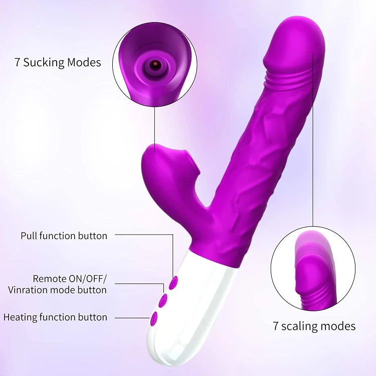 Thrusting Sucking Rabbit Vibrator G Spot Vibrator