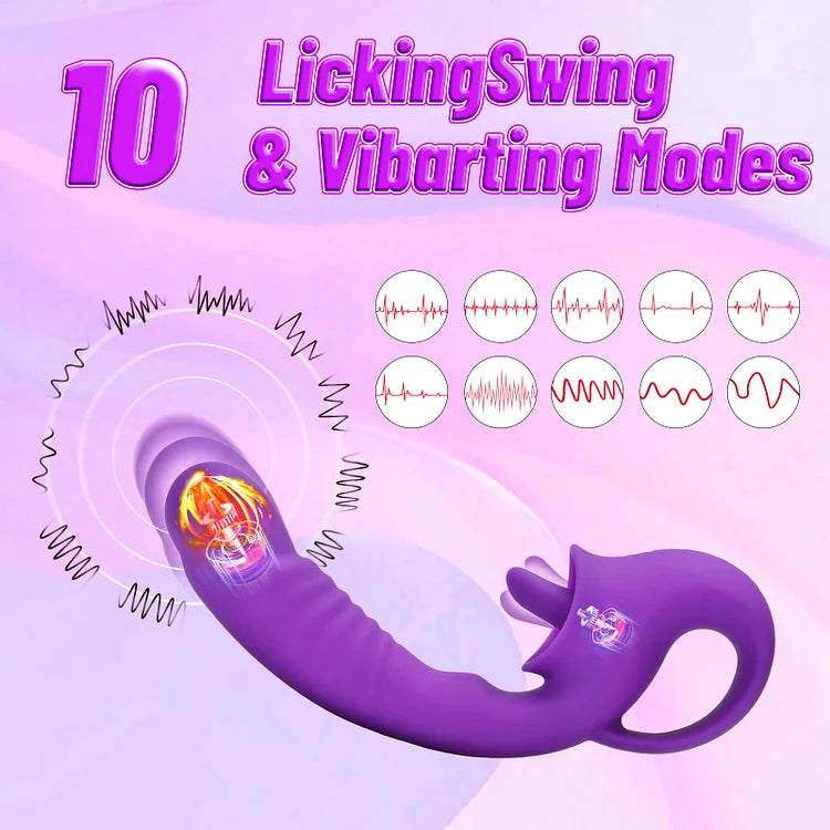 8 Frequency Tongue Licking Vibration FemaleMassage Masturbator