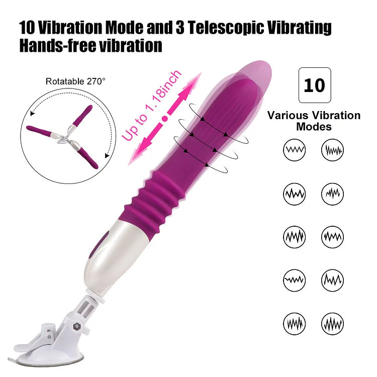 Telescopic Thrusting 10 Frequency Sex Machine for Female