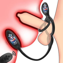 Load image into Gallery viewer, Husband And Wife Share Double Shock Male Anal Stopper Prostate Massager G-spot Vibration Sperm Locking Masturbator Adult Products