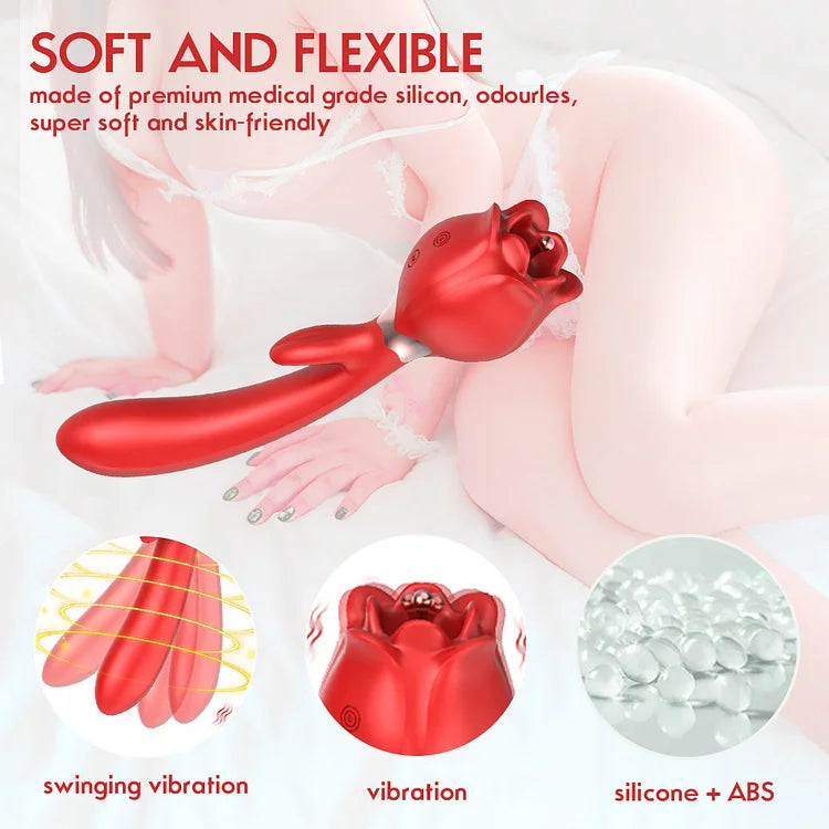 Rose Toy Vibrator Nipple Massager Dildo Clitoris Stimulator