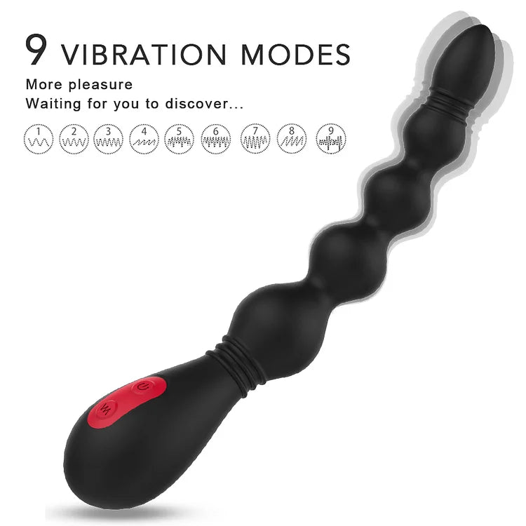 9 Speed Anal Beads Vibrator G Spot Vagina Clitoris Stimulator