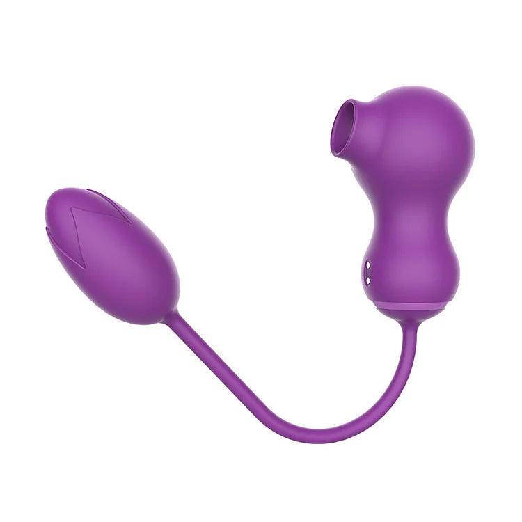 Rose Vibrator Clitoral Sucking Vibrator with Vibrating Egg, 2 in 1 Clit & G-spot Stimulator with 7 Suction & 7 Vibration Modes