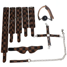 Load image into Gallery viewer, Bondage PU Leather Handcuff and Ankle Kit Gag Erotic Adult Toy SM Adult Games