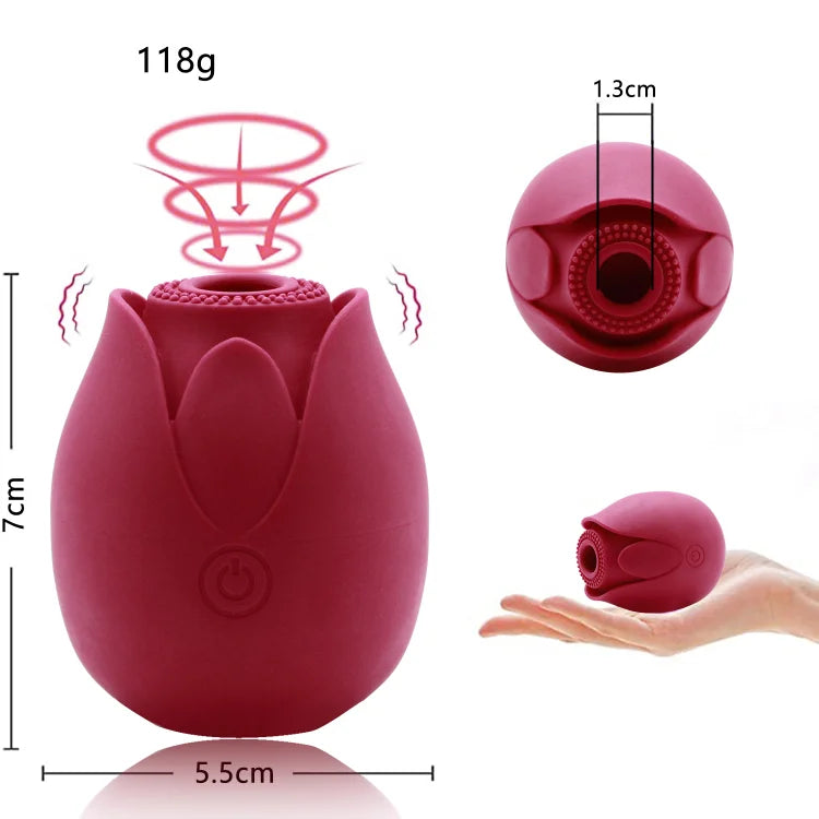 Rose Lotus Fun Products Sucking Vibrating Egg Skipping