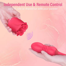 Load image into Gallery viewer, Rose Toy Tongue-licking Vibrator And Remote Control Retractable Jump Egg Set