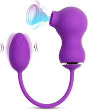 Load image into Gallery viewer, Rose Vibrator Clitoral Sucking Vibrator with Vibrating Egg, 2 in 1 Clit &amp; G-spot Stimulator with 7 Suction &amp; 7 Vibration Modes