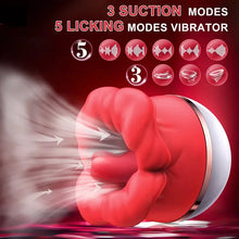 Load image into Gallery viewer, Tongue Sucking Large-mouth Female Masturbator Massager Rechargeable Vibrator