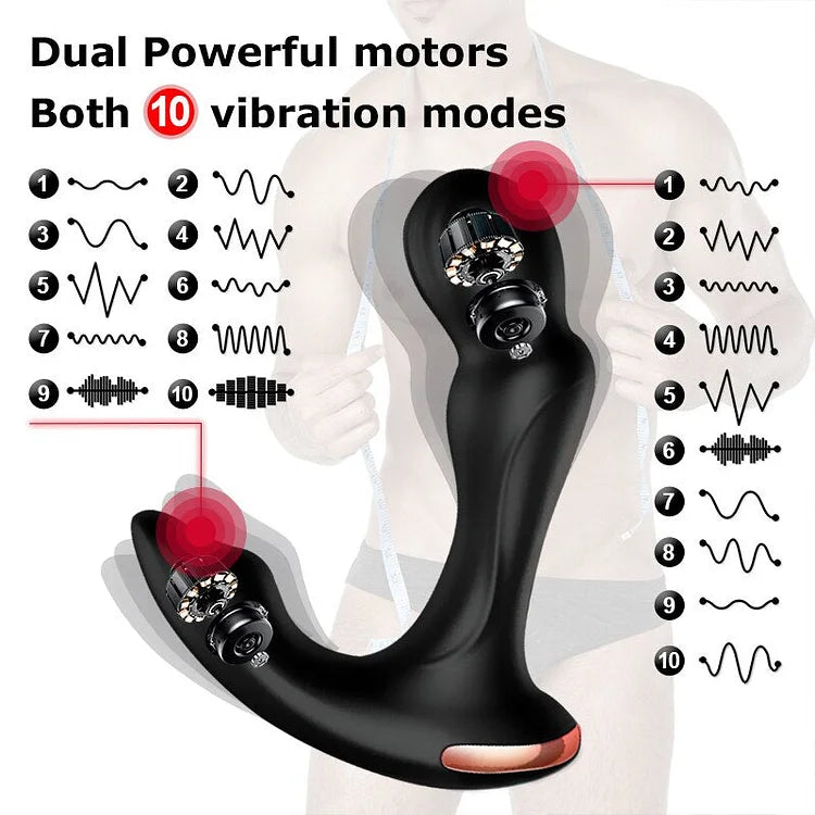 10-Frequency Vibration Prostate Massager Thrusting Anal Vibrator