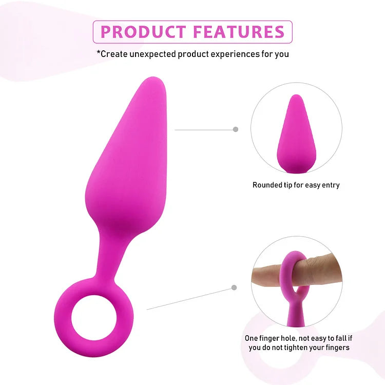 Pull Ring Backcourt Pull Bead Anal Plug Silicone Anal Plug Male And Female Anal Plug Adult Sex Toys