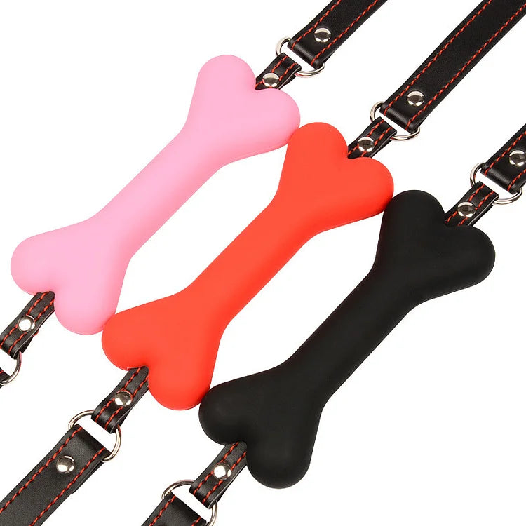 BDSM Silicone Dog Bone Mouth Stopper Mouth Flail Alternative Sex Paly Toy