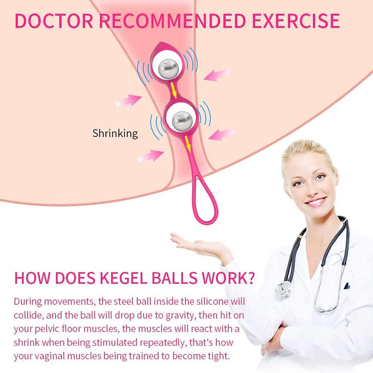 3-Piece Set Effective  Exercise Ball for Pelvic Floor and Bladder Training Remote Control Balls