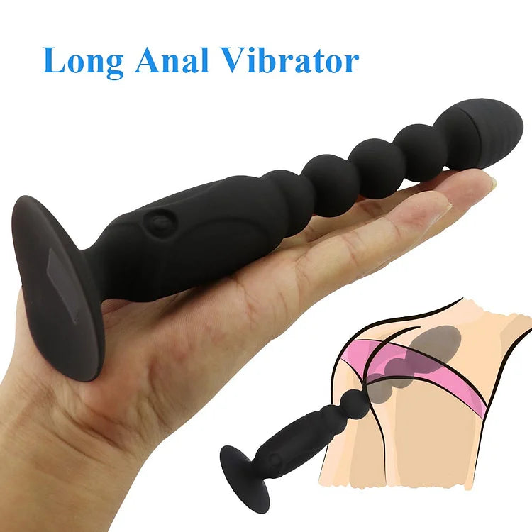 Remote Control Anal Plug Bead Butt Plug Prostate Massager Vibrator