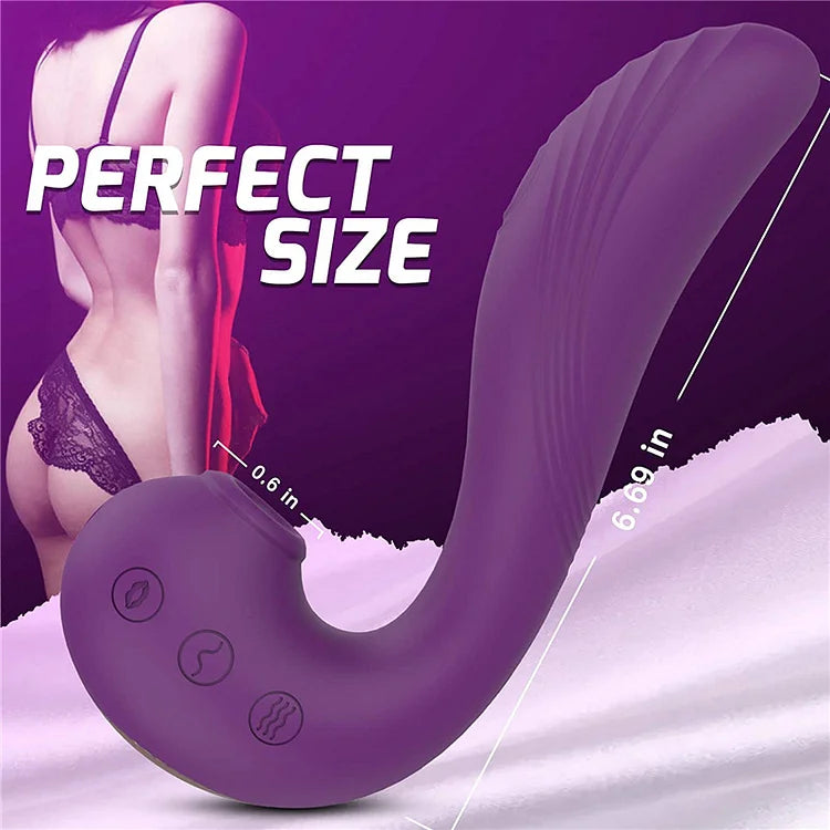 3 in 1 Clitoral Sucking & Licking Vibrator - G Spot Flapping & Vibrating Dildo Vibrators , Rechargable & Waterproof