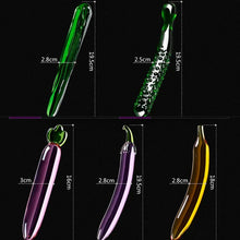 Load image into Gallery viewer, Glass Fruit Penis Female  Masturbator Anal Plug