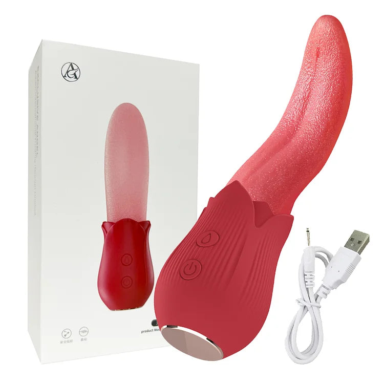 Upgraded Rose - 20 Frequency Tongue Licking Vibrator