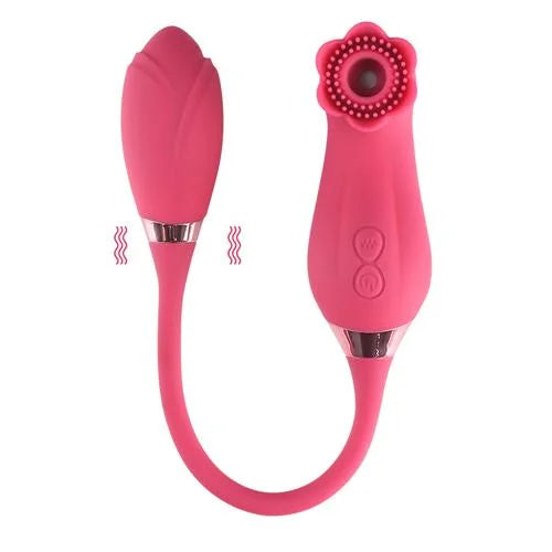 Powerful Rose Vibator Toy for Women Nipple Oral Clitoris  Vacuum Stimulation  Sucker