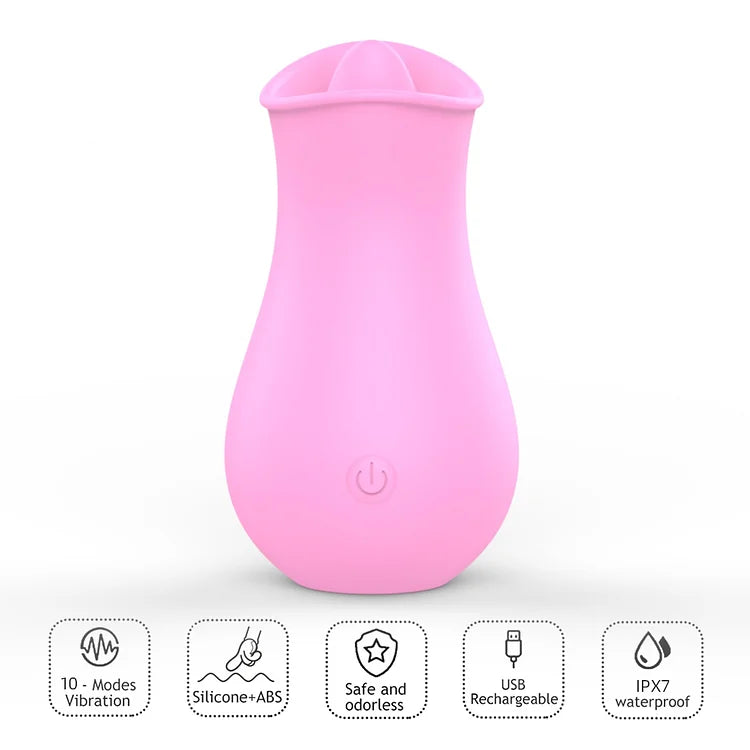 Rose Vibrator With Tongue