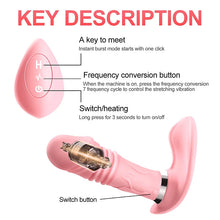 Load image into Gallery viewer, Heating Prostate Massager Telescopic Dildo Vibrator