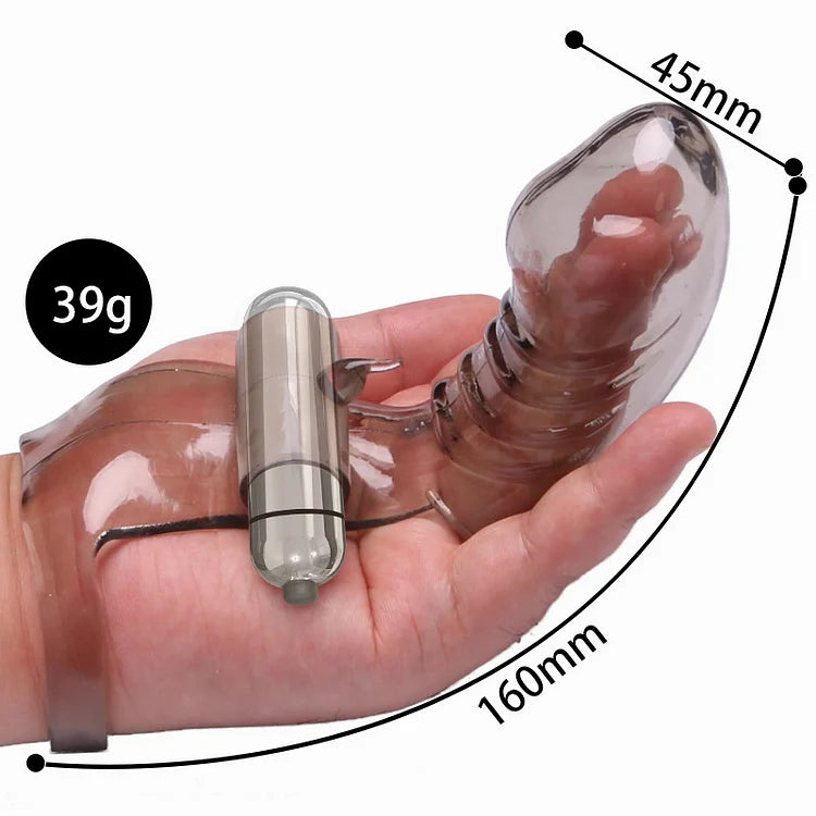 Finger Vibrating Sleeve Sex Toy For Adults