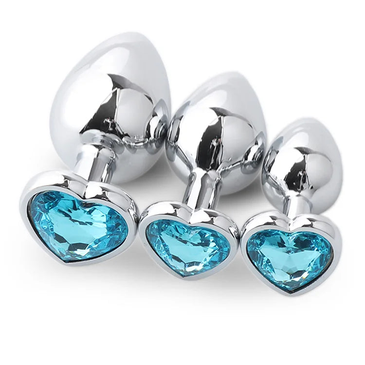 Aluminum Alloy Heart Anal Plug Smaller