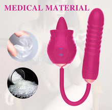 Load image into Gallery viewer, Rose New Product Manting Flower Generation 6 G-spot Tongue Lick Vibration Constant Temperature Double Headed Female Masturbation Female Sex Toy